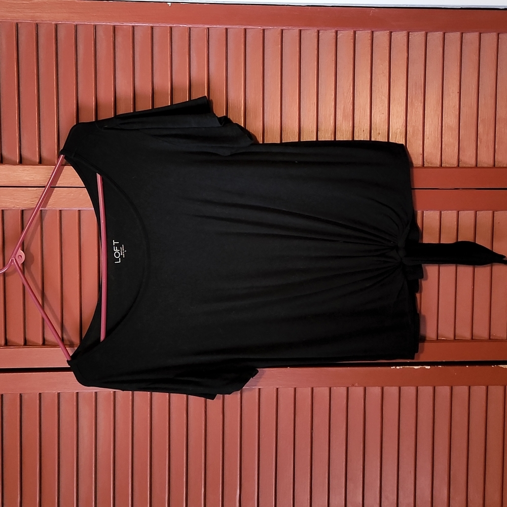Black tie front t-shirt